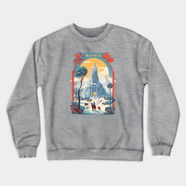 Retro Design Narnia Crewneck Sweatshirt by huefinder